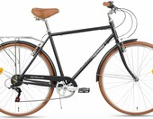 FabricBike Southken 28 cali - rower miejski w stylu retro, czarny – zdjęcie 1
