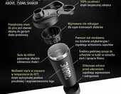 ABOVE. Shaker Białkowy Inox 750 ml - stalowa butelka izolowana, czarna – zdjęcie 3