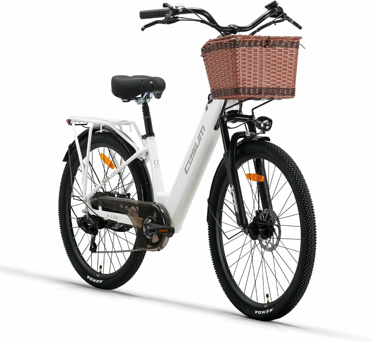 cysum X-City 26 cali - rower elektryczny miejski, zasięg 80 km, biały
