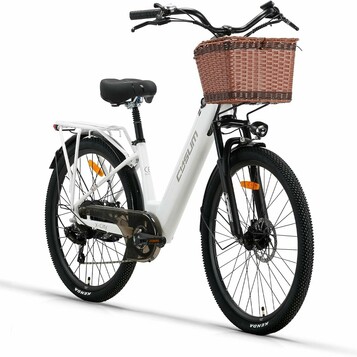 cysum X-City 26 cali - rower elektryczny miejski, zasięg 80 km, biały