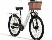 cysum X-City 26 cali - rower elektryczny miejski, zasięg 80 km, biały – zdjęcie 1