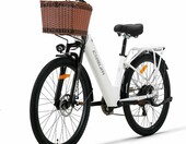 cysum X-City 26 cali - rower elektryczny miejski, zasięg 80 km, biały – zdjęcie 2