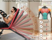 FLYBIRD Ławka treningowa składana z regulacją oparcia - ławka do siłowni – zdjęcie 3