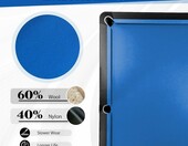 Boshen sukno bilardowe wełna/nylon na stół do 9 stóp, niebieskie – zdjęcie 3