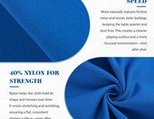 Boshen sukno bilardowe wełna/nylon na stół do 9 stóp, niebieskie – zdjęcie 4