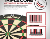WINMAU Blade 6 Triple Core Carbon – tarcza do darta PDC – zdjęcie 5