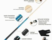 Teekerwan kij bilardowy 147 cm z kanadyjskiego klonu, końcówka 13 mm – zdjęcie 2