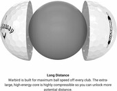 Callaway Warbird – piłki golfowe dystansowe, białe – zdjęcie 5