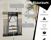 GOPLUS stojak ścienny na kije bilardowe z drewna sosnowego – zdjęcie 2