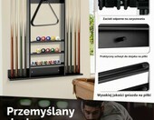 GOPLUS stojak ścienny na kije bilardowe z drewna sosnowego – zdjęcie 5