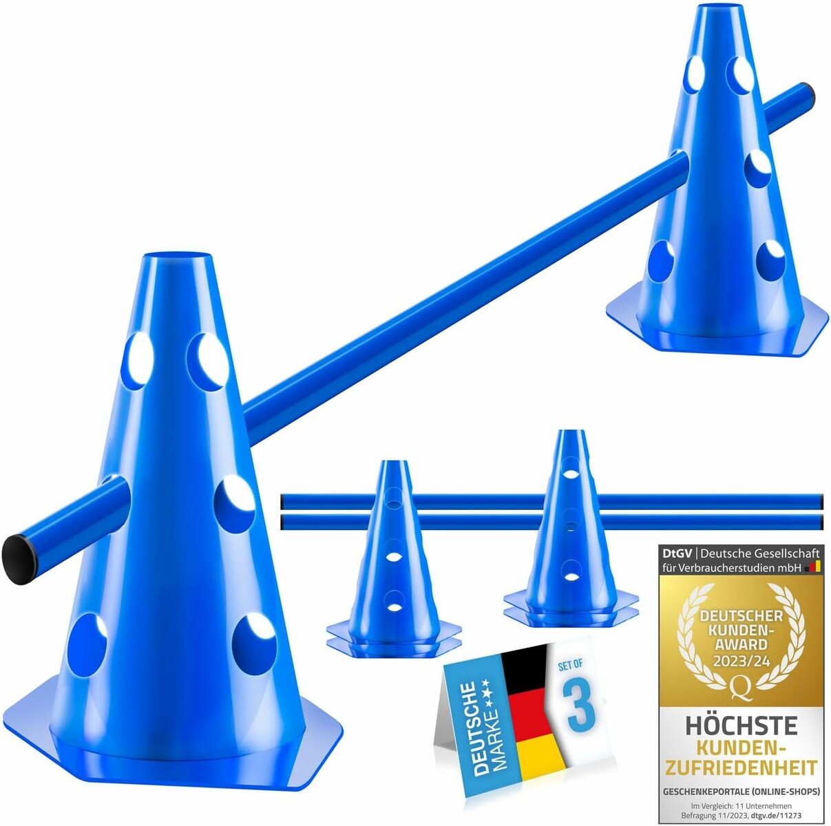 all Pets United zestaw 2 płotków agility dla psa, regulowana wysokość