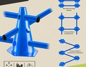 all Pets United zestaw 2 płotków agility dla psa, regulowana wysokość – zdjęcie 3