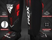 RDX Ochraniacze goleni MMA - nagolenniki do sparingu, czerwone, S – zdjęcie 2