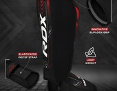 RDX Ochraniacze goleni MMA - nagolenniki do sparingu, czerwone, S – zdjęcie 5
