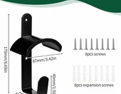 MAYMX zestaw 4 metalowych haków na uzdę - uchwyty ścienne do stajni – zdjęcie 4