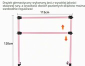 Hocomay przenośny drążek baletowy wolnostojący, podwójny, regulowany – zdjęcie 2