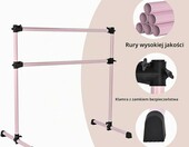 Hocomay przenośny drążek baletowy wolnostojący, podwójny, regulowany – zdjęcie 3