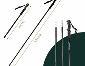 KRUMAD kijki do Nordic Walking regulowane 64-134 cm, aluminiowe, 2 pary – zdjęcie 2