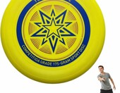 Dysk Ultimate Frisbee 175 g, żółty, profesjonalna tarcza sportowa – zdjęcie 1