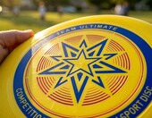 Dysk Ultimate Frisbee 175 g, żółty, profesjonalna tarcza sportowa – zdjęcie 3
