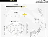 CRESSI F1 - zestaw maska i fajka sucha do nurkowania, czarny – zdjęcie 5
