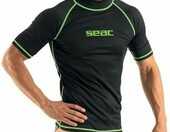 SEAC T-Sun Short – koszulka do pływania rashguard z ochroną UV, czarna, XL – zdjęcie 1