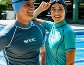 SEAC T-Sun Short – koszulka do pływania rashguard z ochroną UV, czarna, XL – zdjęcie 3