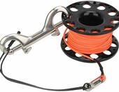 Tbest Finger Reel – szpula do nurkowania 30 m z karabińczykiem, czarna – zdjęcie 1