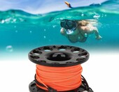 Tbest Finger Reel – szpula do nurkowania 30 m z karabińczykiem, czarna – zdjęcie 5