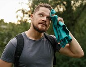 BAGAIL – szybkoschnący ręcznik z mikrofibry do pływania, granatowy, XXL – zdjęcie 5