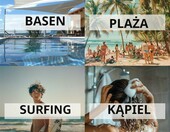 Poncho surfingowe z mikrofibry - ręcznik do przebierania z kapturem, M – zdjęcie 5