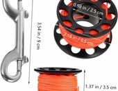 Mipcase - szpulka nurkowa na palec z klipsem, aluminiowa – zdjęcie 2