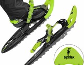 ALPIDEX Rakiety śnieżne 25 cali – do 130 kg, zielone, z torbą – zdjęcie 3