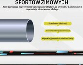 MSPORTS Kijki narciarskie Premium 120 cm z talerzykami śniegowymi, aluminiowe – zdjęcie 5