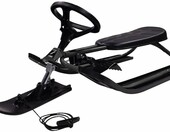 STIGA Snowracer Iconic – sanki kierownicze z hamulcem, czarne – zdjęcie 1