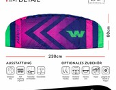 Wolkenstürmer Paraflex Trainer 2.3 – latawiec treningowy z drążkiem, róż – zdjęcie 3