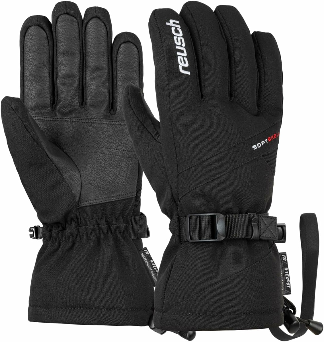 Reusch Outset R-TEX XT – rękawice narciarskie wodoodporne, czarno-białe
