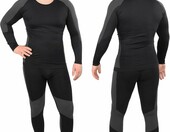 ALPIDEX Bielizna termoaktywna męska - komplet narciarski, czarny, 2XL/3XL – zdjęcie 2