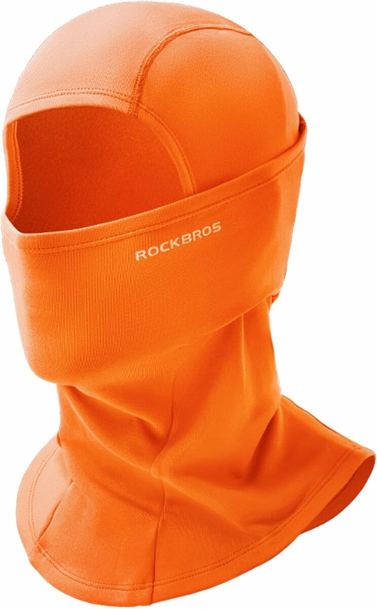 ROCKBROS Kominiarka narciarska uniseks – wiatroszczelna, pomarańczowa