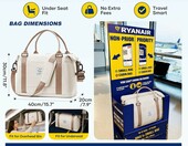 SEAFEW torba podrozna weekendowa 40x30x20 z przegroda na buty, bezowo-brazowa – zdjęcie 3