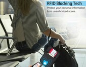 FINTIE portfel rodzinny na paszporty i dokumenty - blokada RFID, czarny – zdjęcie 5