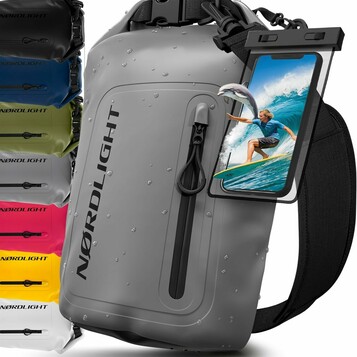 Nordlight worek wodoszczelny Dry Bag 10 l z etui na telefon, szary