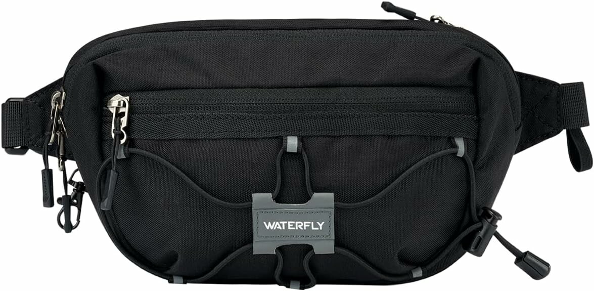 WATERFLY saszetka nerka sportowa z blokada RFID, czarna