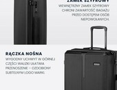 WITTCHEN Stripes Line walizka duza twarda ABS na 4 kolkach, czarna – zdjęcie 4