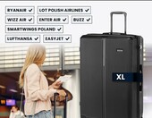 WITTCHEN Stripes Line walizka duza twarda ABS na 4 kolkach, czarna – zdjęcie 5