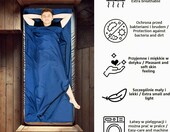 Wkładka do śpiwora 2 w 1 Miqio – stan: nowy – zdjęcie 2