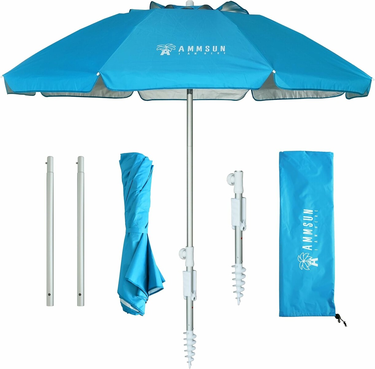 Parasol plazowy 180 cm przechylny AMMSUN (stan nowy)