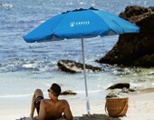 Parasol plazowy 180 cm przechylny AMMSUN (stan nowy) – zdjęcie 2
