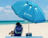 Parasol plazowy 180 cm przechylny AMMSUN (stan nowy) – zdjęcie 5