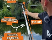 Podbierak wędkarski teleskopowy 210 cm Zite (stan nowy) – zdjęcie 2